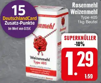 Edeka Rosenmehl Weizenmehl Type 405 1kg Beutel Angebot