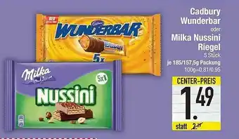 E-Center Milka Wunderbar Oder Milka Nussini Riegel Angebot