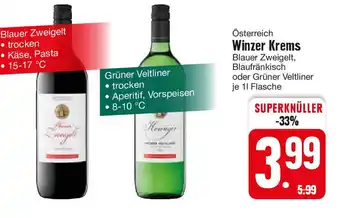 Edeka Österreich Winzer Krems Blauer Zweigelt, Blaufränkisch 1 l Flasche Angebot