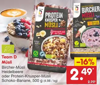 Netto Marken-Discount Team D Müsli Bircher-Müsli 500 g Angebot