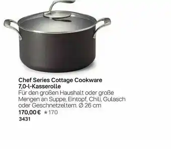 Tupperware Chef Series Cottage Cookware 7.0-l-kasserolle Angebot