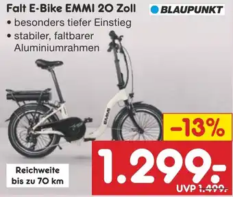 Netto Marken-Discount BLAUPUNKT Falt E-Bike EMMI 20 Zoll Angebot
