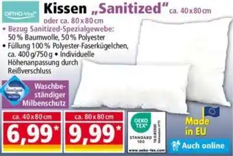 Norma ORTHO-Vital Kissen „Sanitized" Angebot