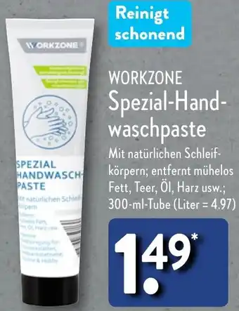 Aldi Nord WORKZONE Spezial Handwaschpaste 300 ml Tube Angebot
