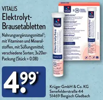 Aldi Nord VITALIS Elektrolyt Brausetabletten Angebot