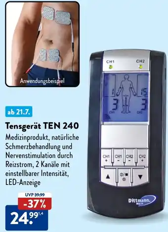 Aldi Nord Dittmann Tensgerät TEN 240 Angebot