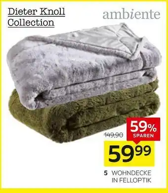 XXXLutz Dieter knoll collection, ambiente wohndecke in felloptik „silberfuchs“ oder „chalet“ Angebot