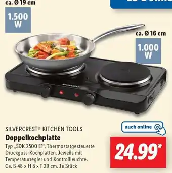 Lidl SILVERCREST KITCHEN TOOLS Doppelkochplatte „SDK 2500 E1" Angebot