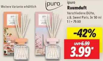 Lidl ipuro Raumduft Angebot