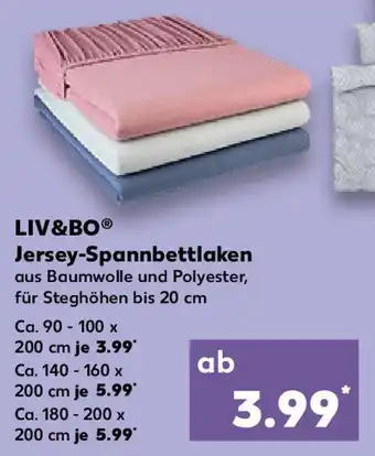 Kaufland LIV&BO Jersey-Spannbettlaken Angebot
