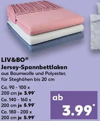 Kaufland LIV&BO Jersey-Spannbettlaken Angebot