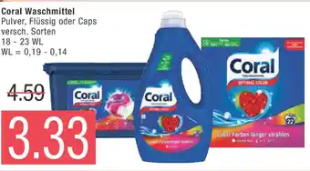 Marktkauf Coral Waschmittel Pulver, Flüssig oder Caps Angebot