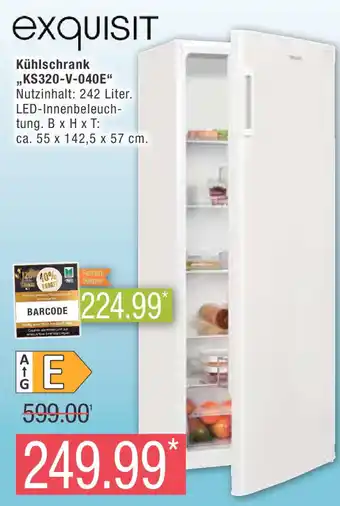 Marktkauf exquisit Kühlschrank ,,KS320-V-040E Angebot