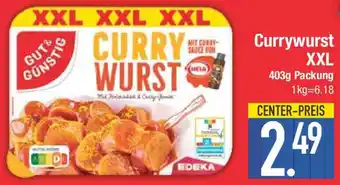 E-Center GUT & GÜNSTIG Currywurst XXL 403 g Packung Angebot