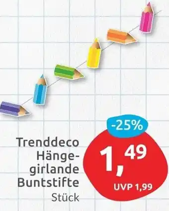 Budni Trenddeco Hängegirlande Buntstifte Angebot