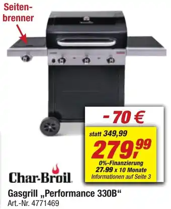 toom Baumarkt Char-Broil Gasgrill ,,Performance 330B" Angebot