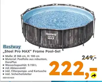 Globus Baumarkt Bestway ,,Steel Pro MAX" Frame Pool-Set Angebot