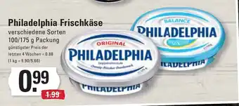 Meyer's Frischemarkt Philadelphia Frischkäse verschiedene Sorten 100/175 g Packung Angebot