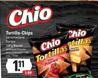 Meyer's Frischemarkt Chio Tortilla-Chips 110 g Beutel Angebot