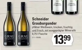 Meyer's Frischemarkt Schneider Grauburgunder 0,75 | Flasche Angebot