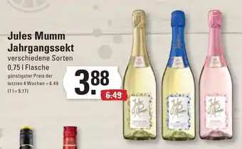 Meyer's Frischemarkt Jules Mumm Jahrgangssekt 0,75 | Flasche Angebot