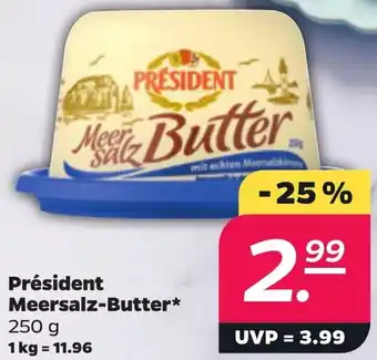 NETTO Président Meersalz-Butter 250 g Angebot