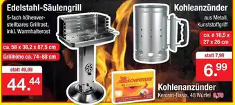 Zimmermann Edelstahl-säulengrill Oder Kohleanzünder Angebot