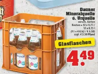 trinkgut Dauner Mineralquelle o. Urquelle 12x0,7/0,75L Angebot