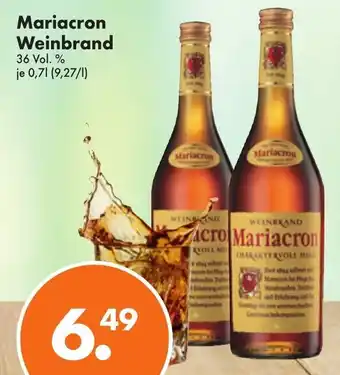 Trink und Spare Mariacron Weinbrand 0,7L Angebot