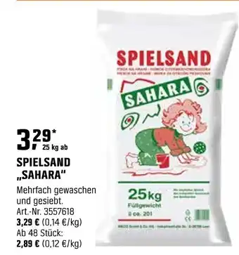 OBI SPIELSAND ,,SAHARA" 25kg Angebot