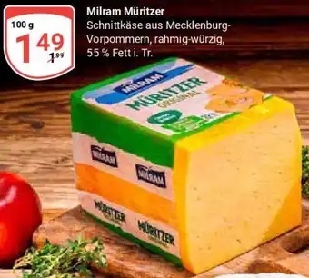 Globus Milram Müritzer 100 g Angebot