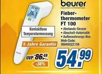 Expert Beurer Fieberthermometer Ft100 Angebot