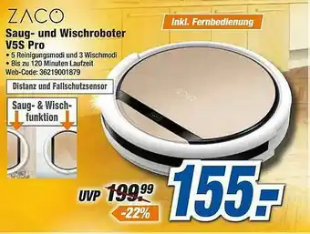 Expert Zaco Saug- Und Wischroboter V5s Pro Angebot