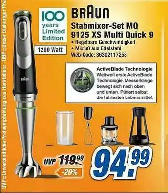 Expert Braun Stabmixer-set Mq9125xs Multi Quick 9 Angebot