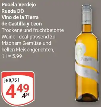 Globus Pucela Verdejo Rueda DO Vino de la Tierra de Castilla y Leon 0,75 L Angebot