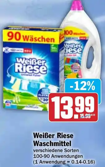 Hit Weißer Riese Waschmittel 100-90 Anwendungen Angebot