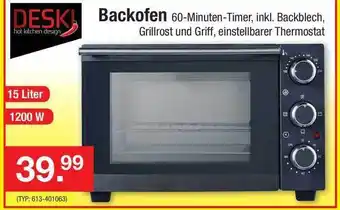 Zimmermann Deski Backofen Angebot