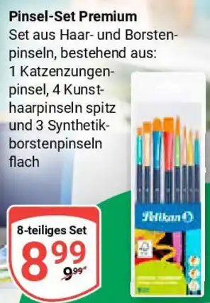 Globus Pelikan Pinsel-Set Premium 8-teiliges Angebot