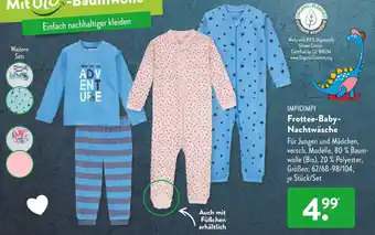 Aldi Süd Frottee-Baby-Nachtwäsche Angebot