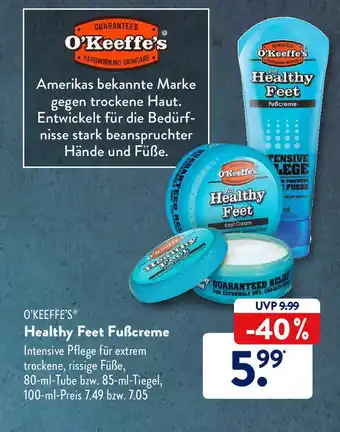 Aldi Süd Healthy Feet Fußcreme Angebot