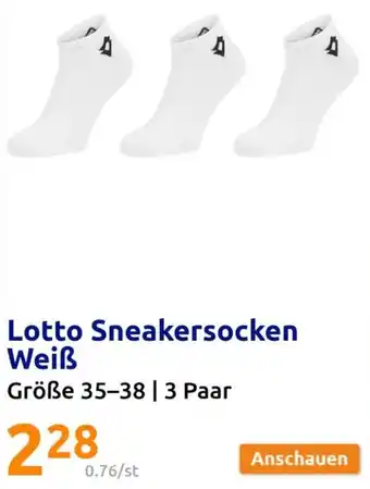 Action Lotto Sneakersocken Weiß Angebot