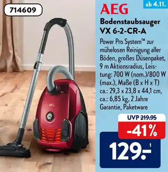 Aldi Süd AEG Bodenstaubsauger Angebot