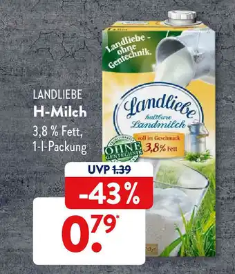 Aldi Süd Landliebe H-Milch Angebot