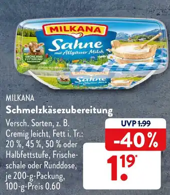Aldi Süd Milkana Schmelzkäsezubereitung Angebot