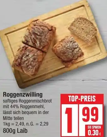 Edeka Roggenzwilling 800g Laib Angebot