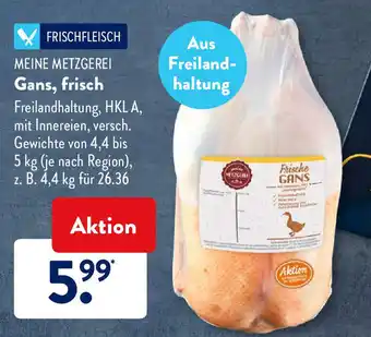 Aldi Süd Gans, frisch Angebot