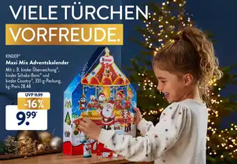 Aldi Süd Maxi Mix Adventskalender Angebot