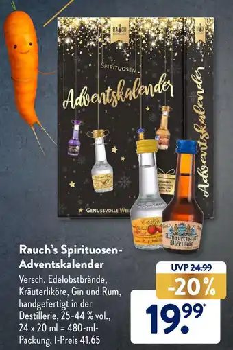 Aldi Süd Rauch's Spiritousen-Adventskalender Angebot