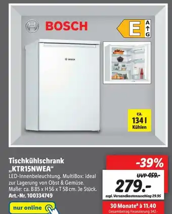 Lidl Tsichkuhlschrank KTR15NWEA Angebot