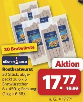 Combi KÜSTEN GOLD Rostbratwurst 6x450 g Packung Angebot